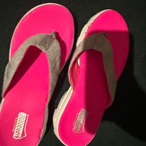 Skechers Pink and Gray Sandals